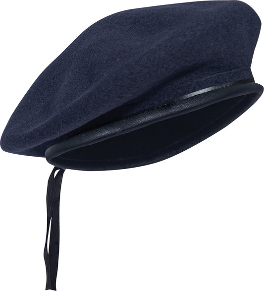 Navy Blue - Military Monty Beret - Wool/Nylon