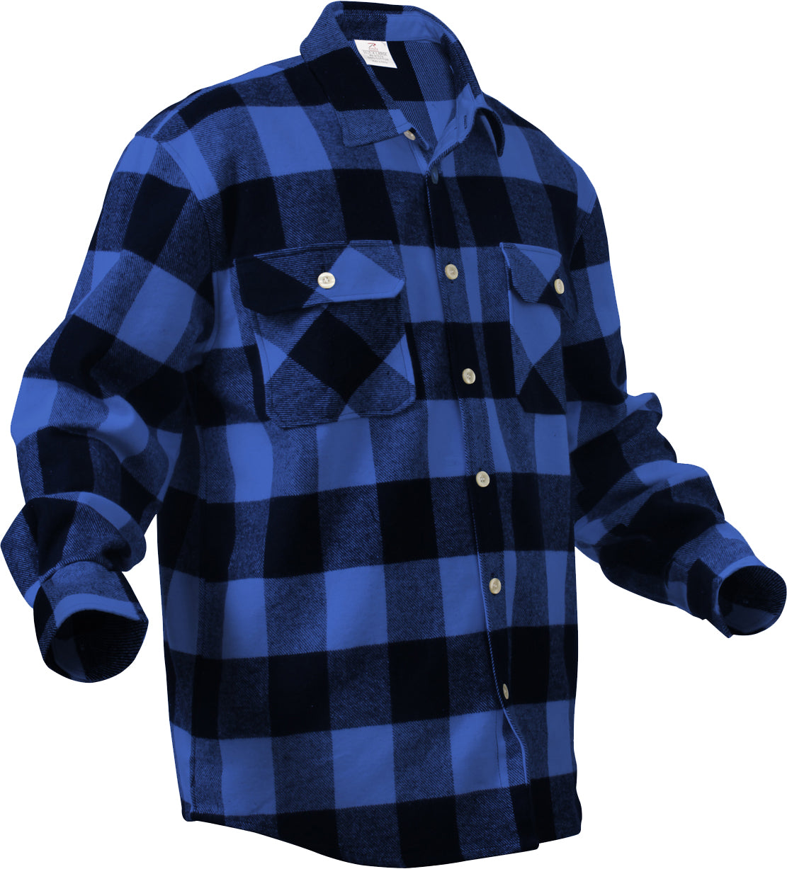 Blue Plaid - Extra Heavyweight Buffalo Plaid Flannel Shirt Blue Plaid - Extra Heavyweight Buffalo Plaid Flannel Shirt