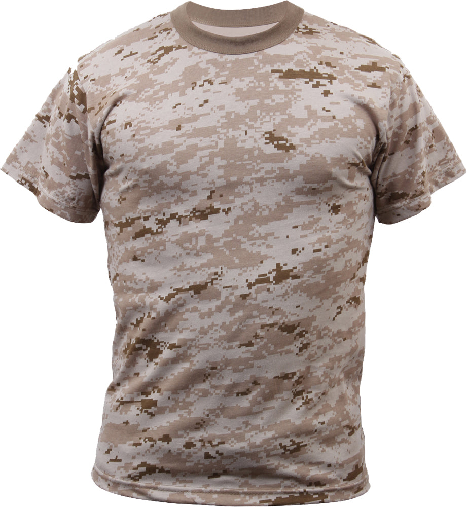 Desert Digital Camo - Tactical Short Sleeve T-Shirt, Poly/Cotton Desert Digital Camo - Tactical Short Sleeve T-Shirt, Poly/Cotton