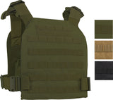 Plate Carrier Vest MOLLE Low Profile Tactical Adjustable Lightweight Combat Vest
