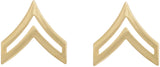 Polished Gold Corporal United States Army Rank Insignia Pin