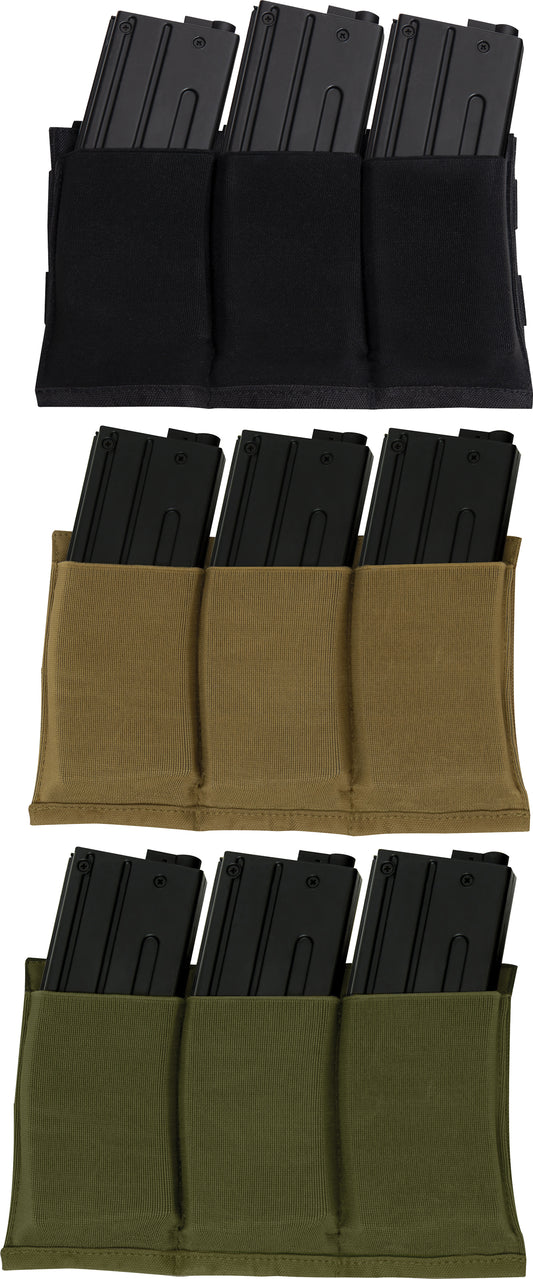Ammo Pouch Triple Mag Elastic Retention Pouch Lightweight Carrier