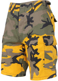 Stinger Yellow Camouflage - Tactical Cargo BDU Shorts - Polyester Cotton Twill - Button Fly Stinger Yellow Camouflage - Tactical Cargo BDU Shorts - Polyester Cotton Twill - Button Fly