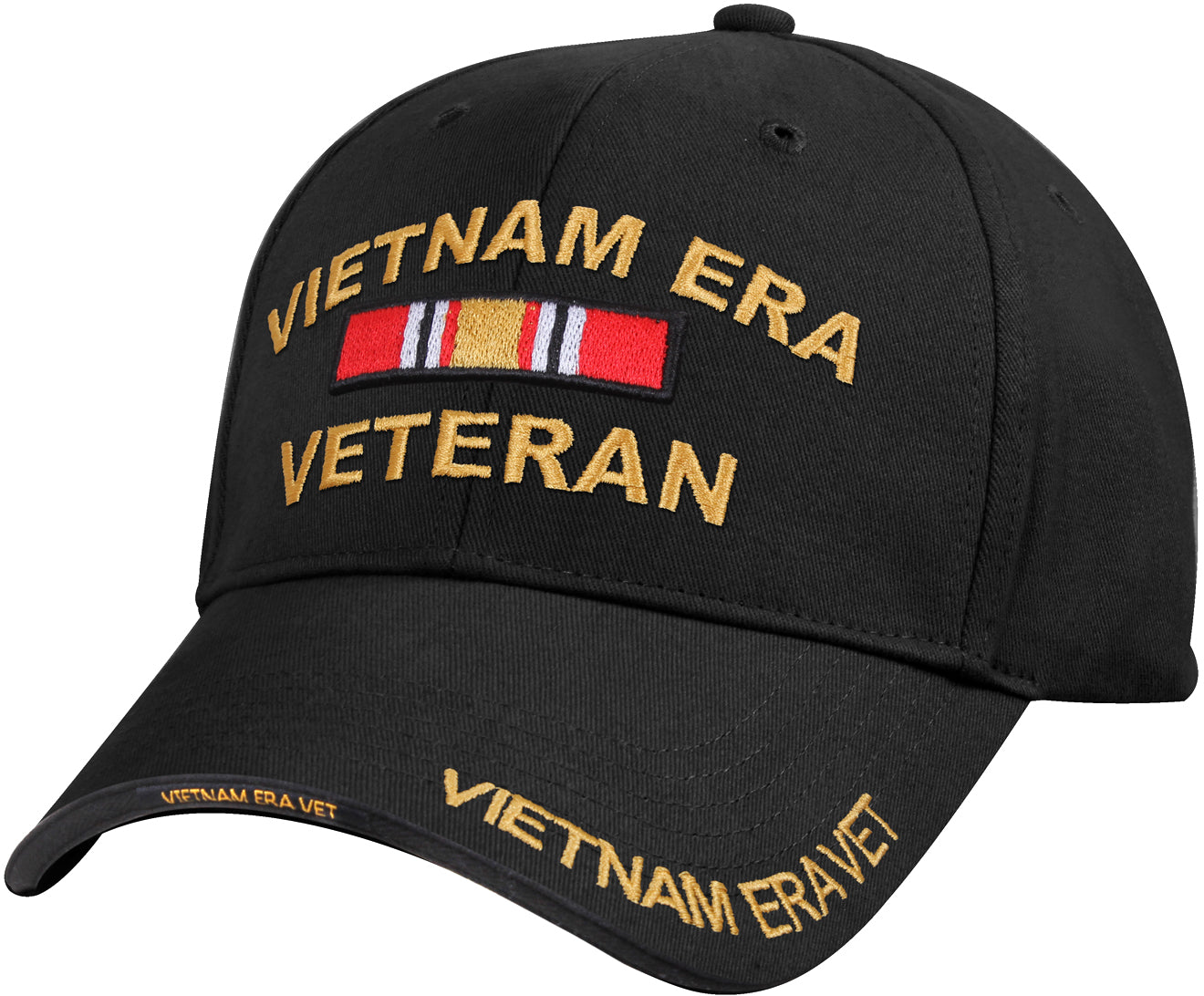 Black - Deluxe VIETNAM VETERAN ERA Baseball Cap - Brushed Cotton - Adjustable Black - Deluxe VIETNAM VETERAN ERA Baseball Cap - Brushed Cotton - Adjustable