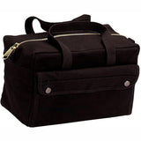Black - Military GI Style Mechanics Tool Bag with Brass Zipper - Cotton Canvas