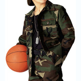 Woodland Camouflage - Kids Military BDU Shirt - Polyester Cotton
