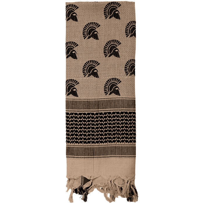 Tan & Black - Spartan Shemagh Tactical Desert Scarf Tan & Black - Spartan Shemagh Tactical Desert Scarf