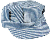 Train Conductor Hat Engineer Cap Hickory Stripe