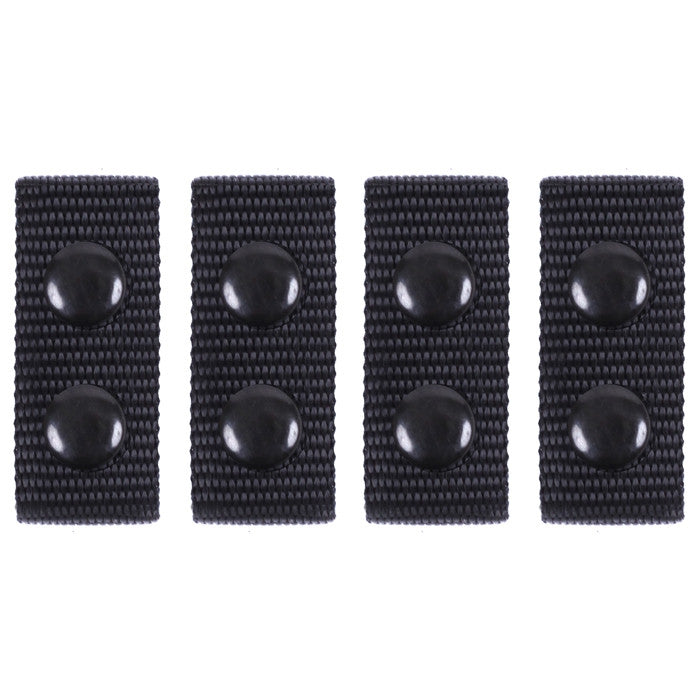 Black - Law Enforcement Tactical Belt Keepers 4 Pack