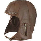 Brown - WWII Style Leather Pilots Helmet