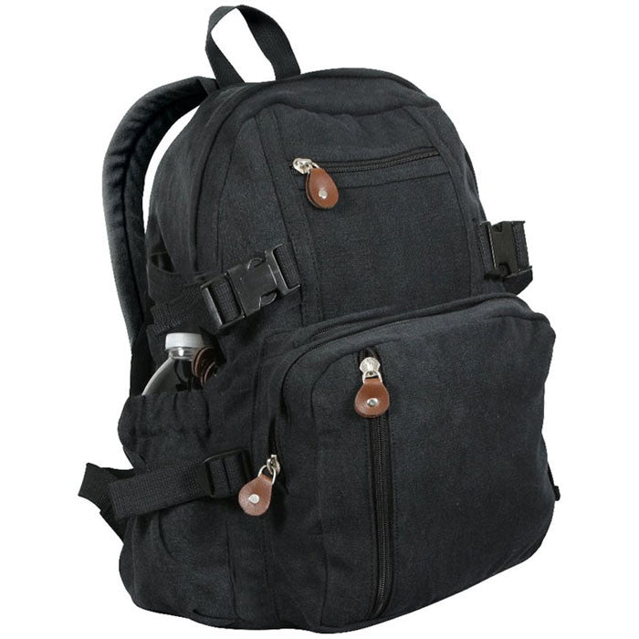 Black - Military Vintage Mini Backpack - Galaxy Army Navy