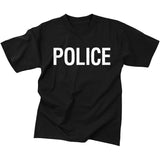 Black - Law Enforcement 2-Sided Official POLICE Raid T-Shirt