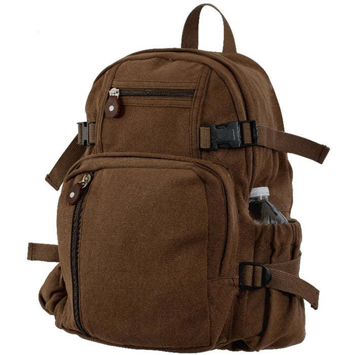 Brown - Military Vintage Mini Backpack