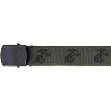Olive Drab - Military Globe & Anchor Web Belt - Black Buckle
