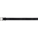 Black - Military Garrison Belt - Genuine Bonded Leather 1.25 in.