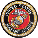 Deluxe US MARINE CORPS Sew On Patch with USMC Emblem 4 in.