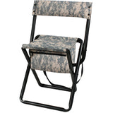 ACU Digital Camouflage - Military Style Deluxe Folding Stool with Back Pouch