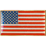 Rectangular American US Flag Pin