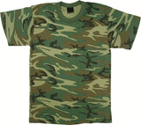 Woodland Camouflage - Heavyweight Kids Military T-Shirt