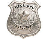 Silver - SECURITY GUARD Pin-On Badge