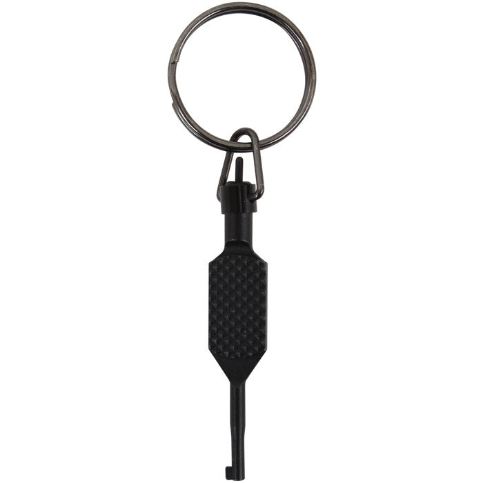Black - Law Enforcement Flat Knurled Swivel Handcuff Key