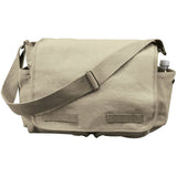 Rothco Vintage Canvas Messenger Bag Heavy-Duty Cotton Canvas Crossbody Shoulder Bag, Khaki