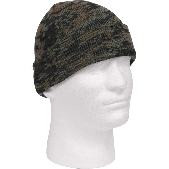 Digital Woodland Camouflage - Military Deluxe Watch Cap - Acrylic Digital Woodland Camouflage - Military Deluxe Watch Cap - Acrylic
