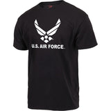 Black - Official US Air Force Wings Logo T Shirt