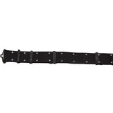 Black - Army Style Pistol Belt with Metal Buckle - Nylon Black - Army Style Pistol Belt with Metal Buckle - Nylon