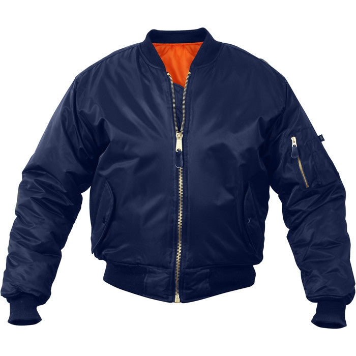 Navy Blue - Air Force MA-1 Flight Jacket Bomber US Military Style