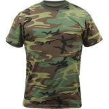 Woodland Camouflage Poly/Cotton T-Shirt | Mens Regular Cut Military Army Tee