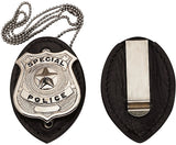 Black - Law Enforcement Clip On Badge Holder