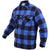 Blue Black Buffalo Plaid - Sherpa Lined Flannel Jacket