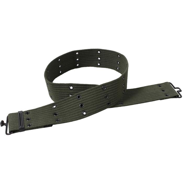 Olive Drab - Army Style Pistol Belt with Metal Buckle 42 in. - Cotton Canvas Olive Drab - Army Style Pistol Belt with Metal Buckle 42 in. - Cotton Canvas