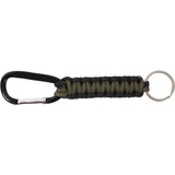 Black   Olive Drab - Tactical Survival Paracord Carabiner Key Chain Black   Olive Drab - Tactical Survival Paracord Carabiner Key Chain