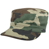 Woodland Camouflage - Military Fatigue Cap - Polyester Cotton
