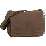 Rothco Vintage Canvas Messenger Bag Heavy-Duty Cotton Canvas Crossbody Shoulder Bag, Earth Brown