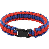 Red   Blue - Cobra Weave Paracord Bracelet