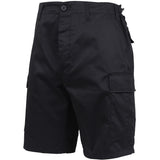 Black - Tactical Cargo BDU Shorts - Polyester Cotton Twill - Button Fly Black - Tactical Cargo BDU Shorts - Polyester Cotton Twill - Button Fly