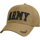 Coyote Brown - ARMY Deluxe Adjustable Cap with Black Lettering