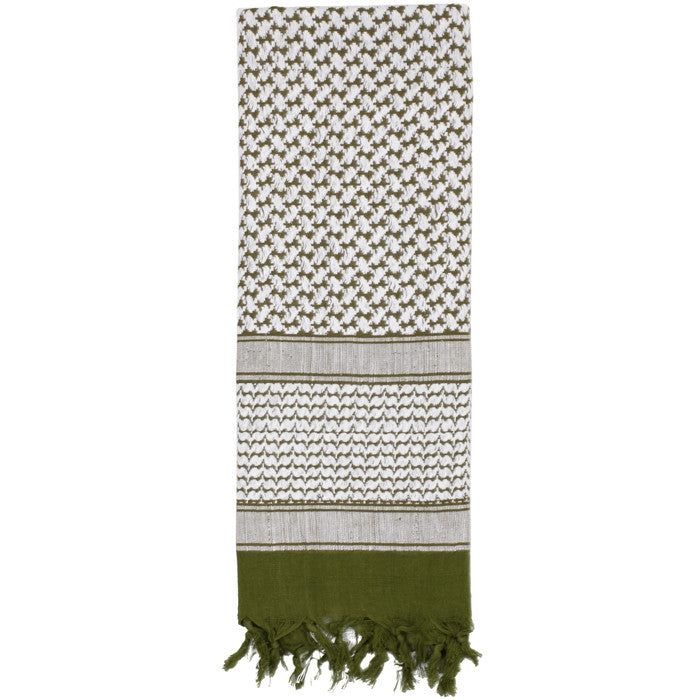 Olive Drab/White - Shemagh Tactical Desert Keffiyeh Scarf Olive Drab/White - Shemagh Tactical Desert Keffiyeh Scarf