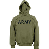 Olive Drab - ARMY Hooded Pullover Sweatshirt