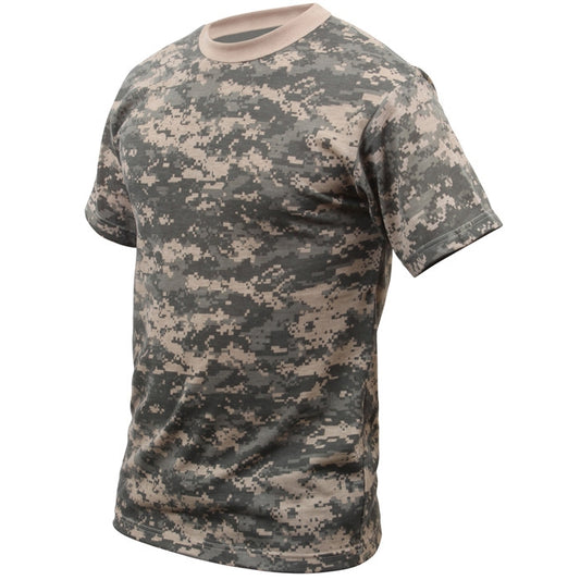 ACU Digital Camo - Tactical Short Sleeve T-Shirt, Poly/Cotton