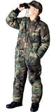 Woodland Camouflage - Kids Military Cold Weather Insulated Coveralls