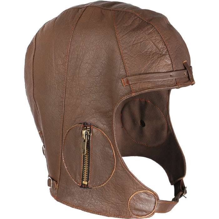 Brown - WWII Style Leather Pilots Helmet Brown - WWII Style Leather Pilots Helmet