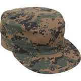 Digital Woodland Camouflage - Adjustable Military Fatigue Cap - Polyester Cotton