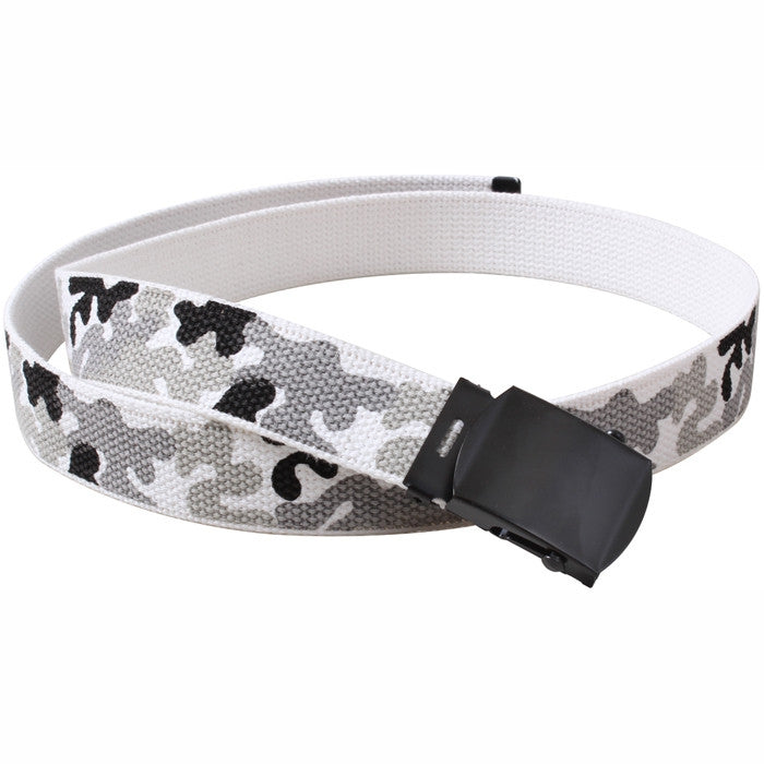 City Camouflage - Military Web Belt with Black Buckle 4180 44 in. City Camouflage - Military Web Belt with Black Buckle 4180 44 in.