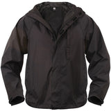 Black - Military Waterproof Stow 'N Go Rain Jacket