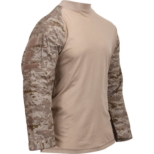 Digital Desert Camo - Tactical Combat Shirt Paintball Airsoft Base Layer Top - Men's