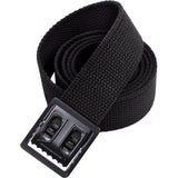 Black - Military Web Belt with Black Open Face Buckle